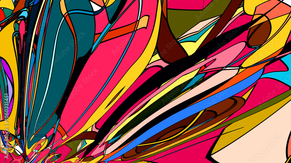 Poster psychedelic fluid patterns: abstract summer background for creative projects