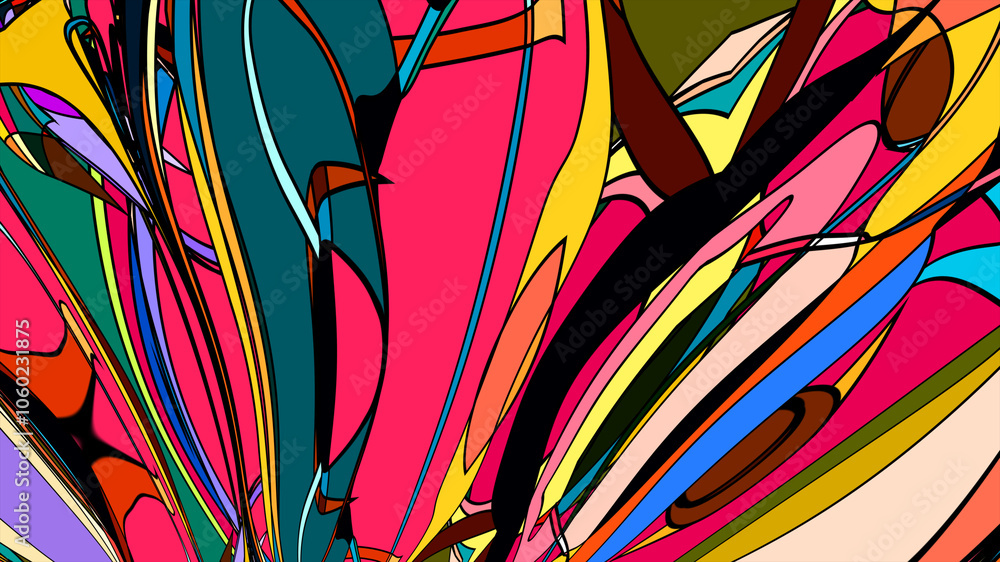 Poster psychedelic fluid patterns: abstract summer background for creative projects
