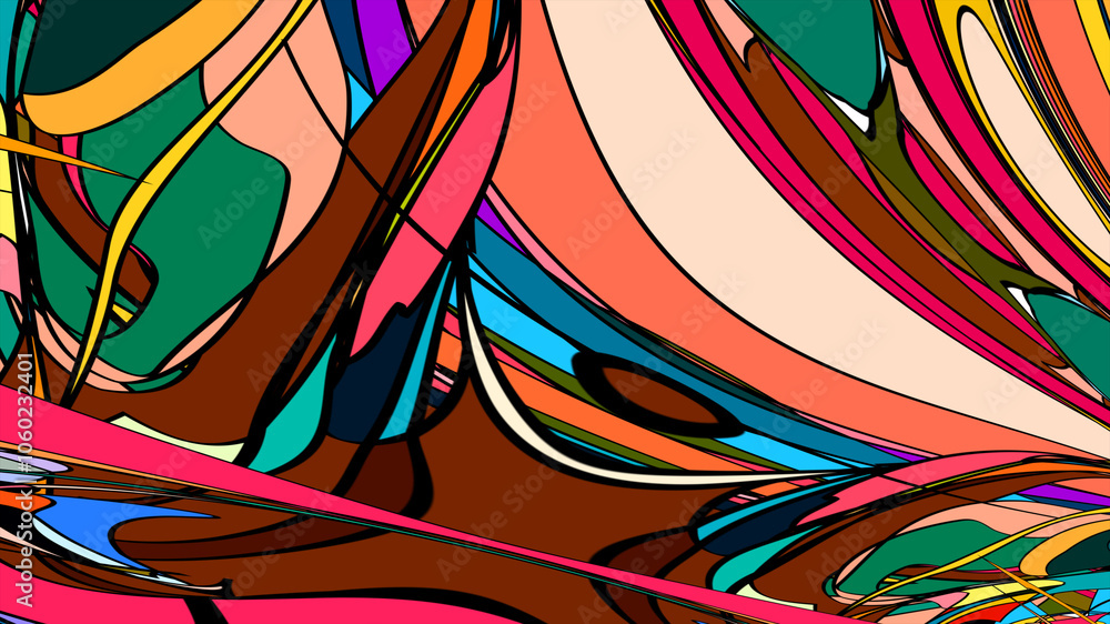 Poster psychedelic fluid patterns: abstract summer background for creative projects