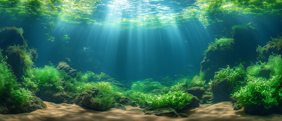 Obraz premium Paysage sous-marin captivant pour fond d'écran