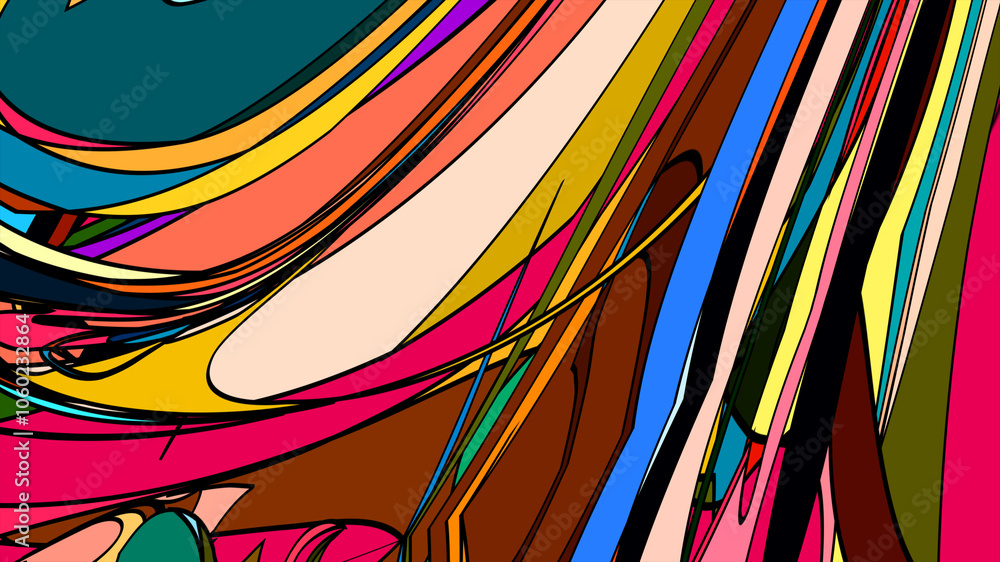 Aufkleber psychedelic fluid patterns: abstract summer background for creative projects