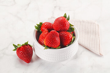 Sweet srawberry in the bowl