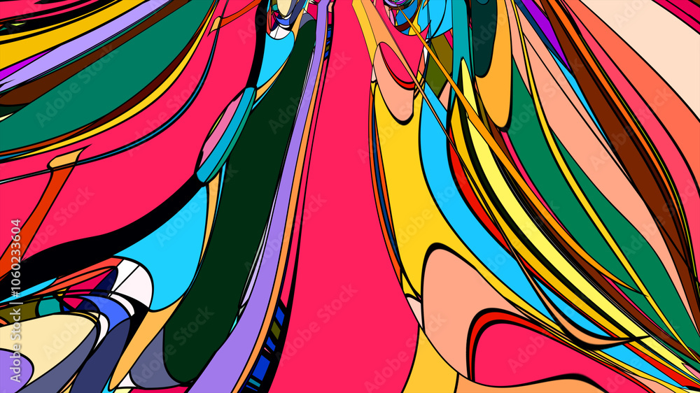 Aufkleber psychedelic fluid patterns: abstract summer background for creative projects