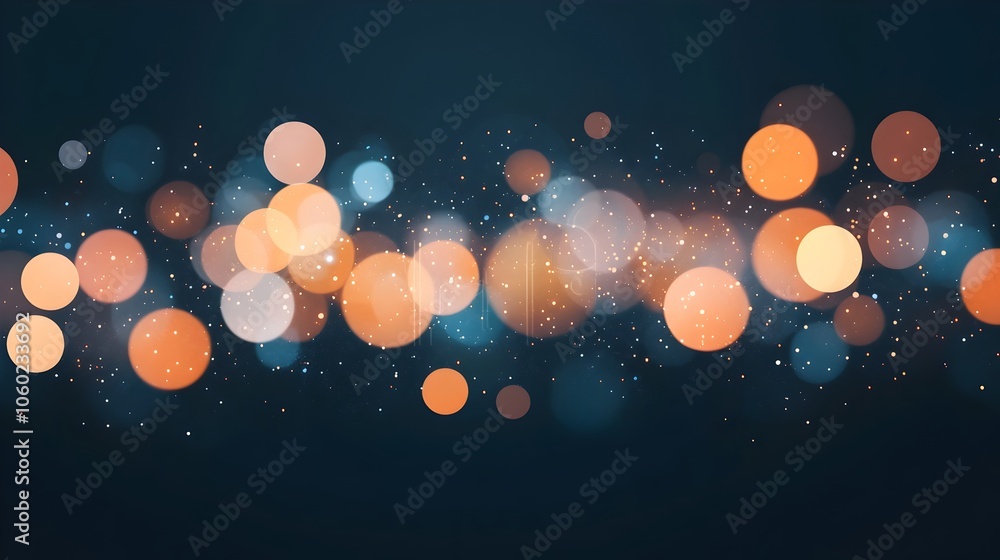 Poster captivating colorful bokeh lights abstract background with dazzling digital elements