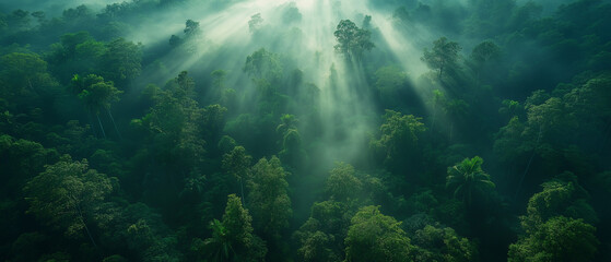 Obraz premium Vue panoramique d’un paysage tropical paradisiaque