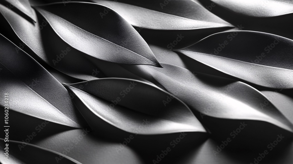 Aufkleber intricate leaf patterns with shadow and lighting effects