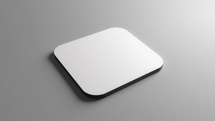 Gel mousepad mockup with a smooth, rounded shape and ergonomic wrist support on a clean background, perfect for branding.