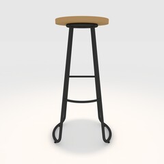 3d render bar stool design element. Furniture Collection