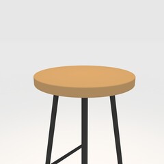 3d render bar stool design element. Furniture Collection