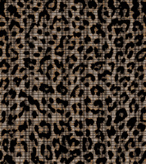 Seamless Endless Hand Painting Watercolor Abstract leopard Animal Skin Geometric Print Pattern Colorful Tie Dye Background
