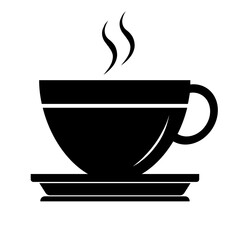 cup of coffee with steam simple