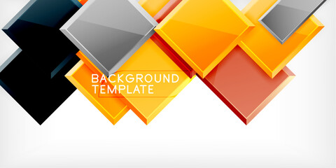 Glass toy style square shapes abstract design. Vector Illustration For Wallpaper, Banner, Background, Card, Book Illustration, landing page