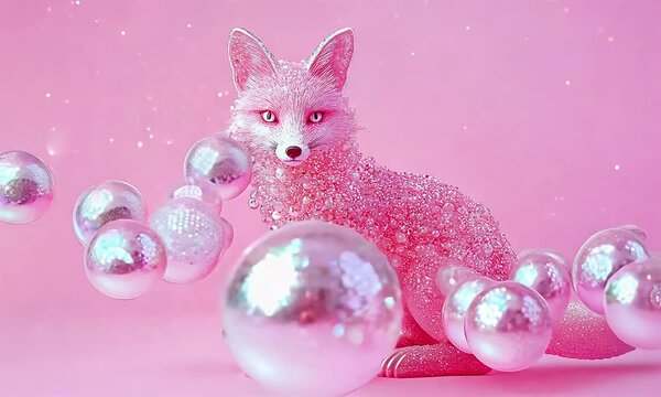 Pink fashion disco fox