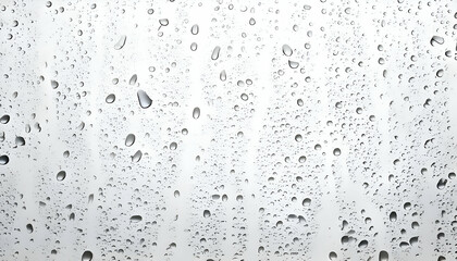 Full frame of raindrops falling on a white background