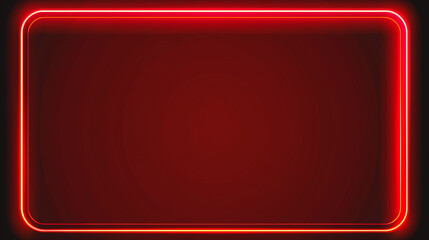 Fototapeta premium A red room with a red square in the middle. The square is lit up with neon lights