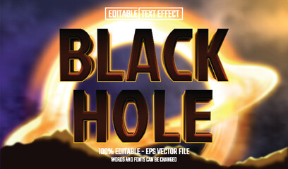 black hole editable text effect