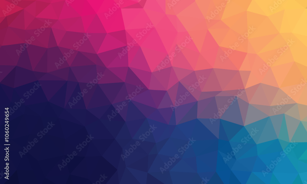 Poster gradient style low polygonal shape abstract origami background for your business use