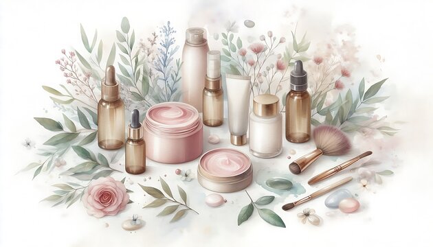 Watercolor wash texture with blurred background,generative ai

