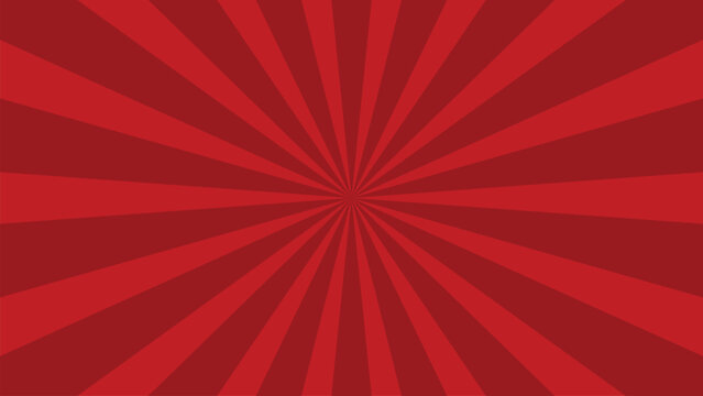 red background abstract retro spiral geometric radial pattern starburst colorful 