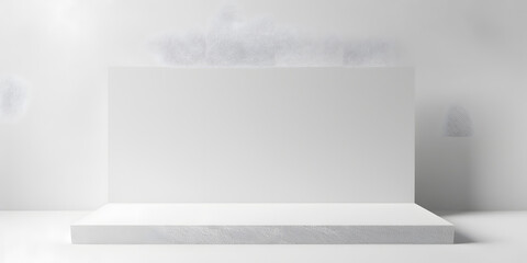 Obraz premium Smooth white paper background with minimalist design and soft, even lighting