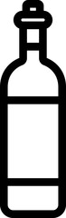 Wine Bottle Line Icon