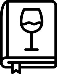 Wine Knowledge Line Icon