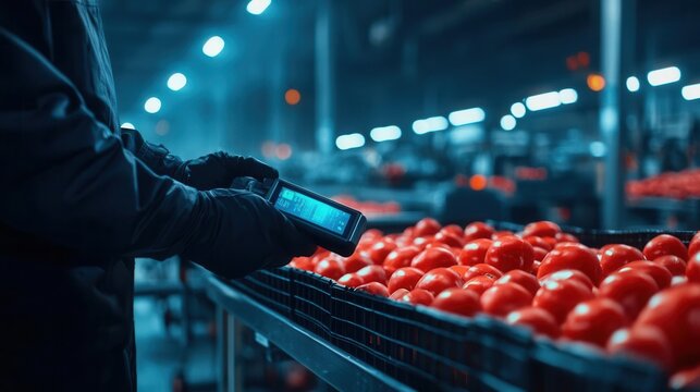 Handheld sensor device checking the freshness of food packaging, sensor, device, check, ,