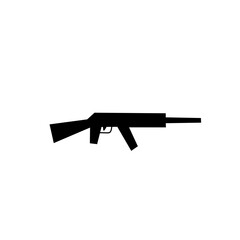 Military weapons silhouette