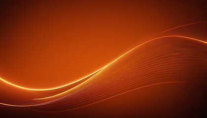 Fototapeta premium Abstract glowing orange wave pattern on black background.Abstract glowing orange wave with sparkles on black background, dynamic light trails creating a sense of motion and energy,7