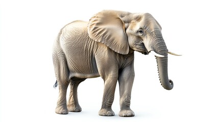 Fototapeta premium Elephant, white isolate background