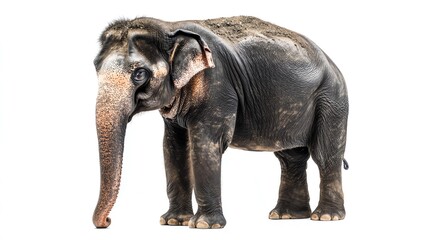 Fototapeta premium Elephant, white isolate background