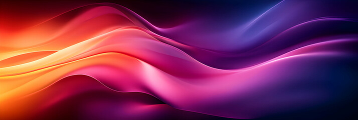 Fototapeta premium Abstract Background with Flowing Orange, Pink, and Purple Waves