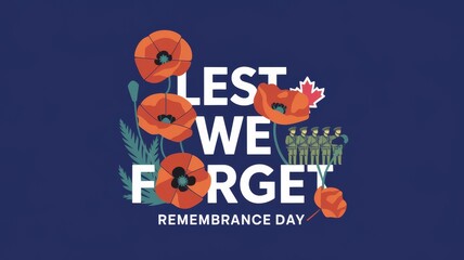 Remembrance Day Banner for November 11 Canadian National Day to remember