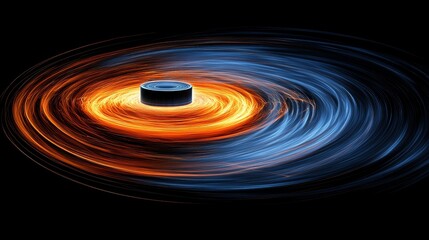 Obraz premium Abstract Visualization of Magnetic Field Lines.Concept of magnetism, electromagnetic fields, scientific research, physics, technology, innovation, abstract art.