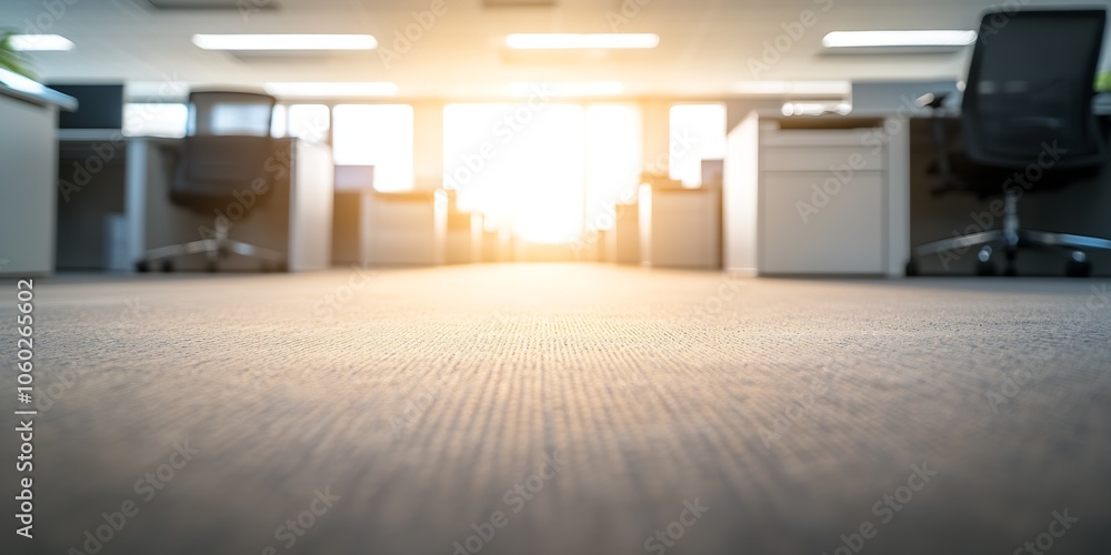 Poster daylit open office floor with modern furniture reflecting productivity and creativity : generative a