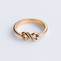 Golden ring isolated on white background