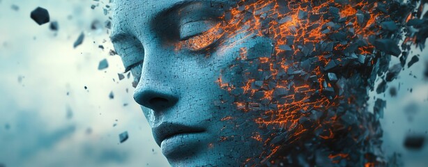 Floating identity shards, holographic face swap, cyber identity theft