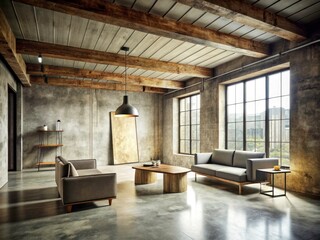 Naklejka premium Vintage Loft Elegance: Minimalist Abstract Grunge in a Timeless, Rustic Space