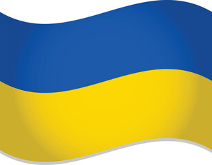 Ukraine Country Flag Waving in Air Vector