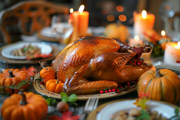 Beautiful greeting card with bright holiday composition for happy joy celebrate Thanksgiving