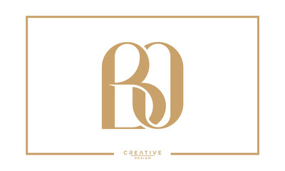 BO. OB. B. O. Abstract Letters Logo Monogram