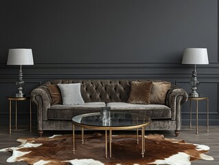 Luxury Living Room Interior.