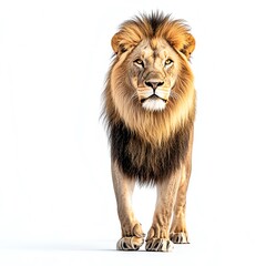 Obraz premium Lion, white isolate background
