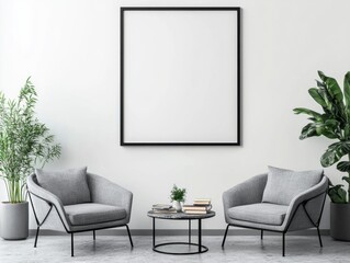 Modern Living Room Mockup.