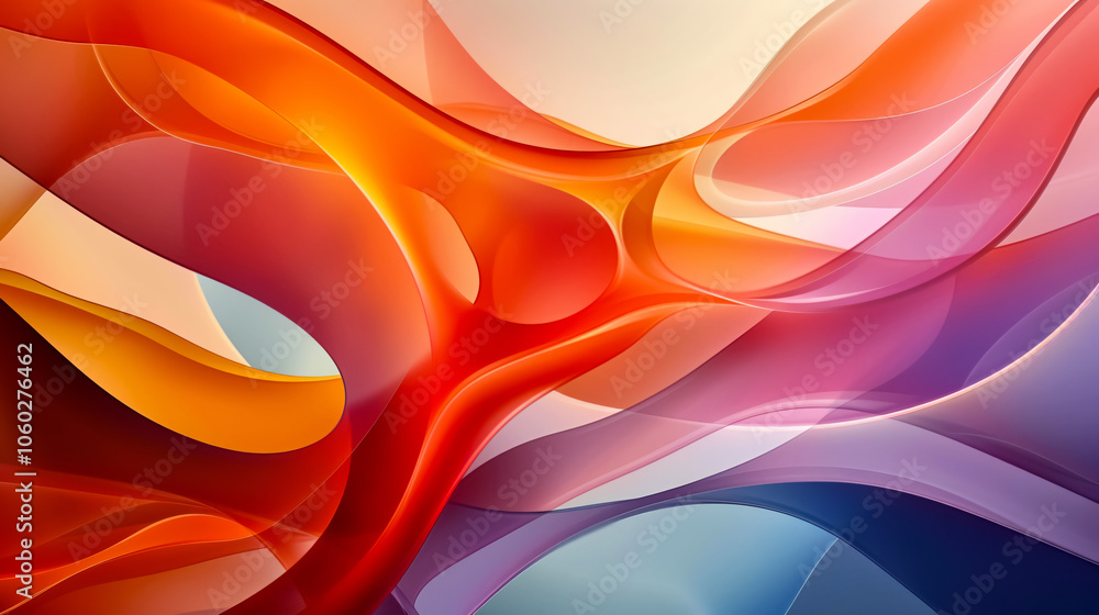Poster an abstract background with smooth, flowing shapes.