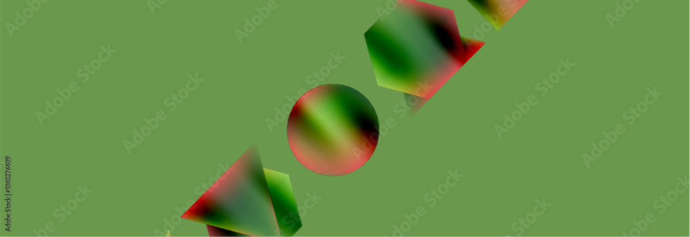Poster neon color geometric shapes square triangle circle abstract background. vector illustration for wall