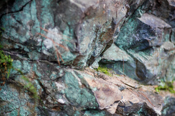 close up of rocks in mountains