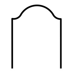 Black Door and Window Architectural Frame, Classic Style Door and Window Architectural Icon, Line Art