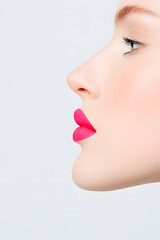 Fototapeta premium Side profile of young woman 
