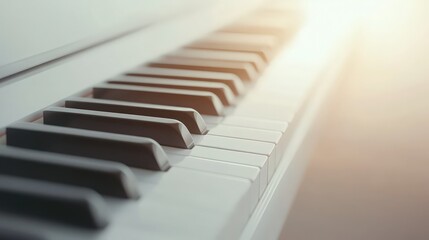 piano keys close up